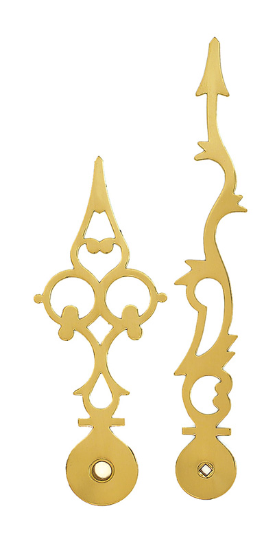 Lancette per movimenti meccanici, gialle 110/80 mm Lancette per movimenti meccanici, gialle 110/80 mm