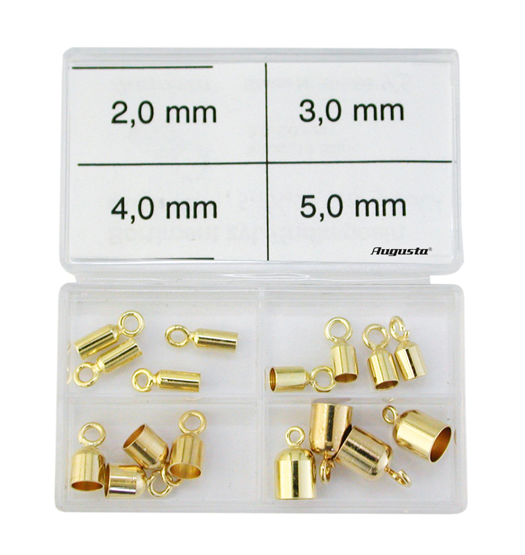 Sortiment Endkapseln Silber vergoldet Sortiment Endkapseln Silber vergoldet