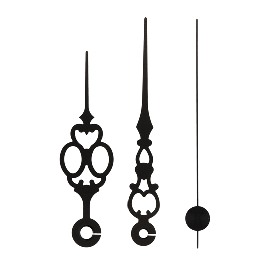 Lancette per orologi da parete nere 87/73 mm