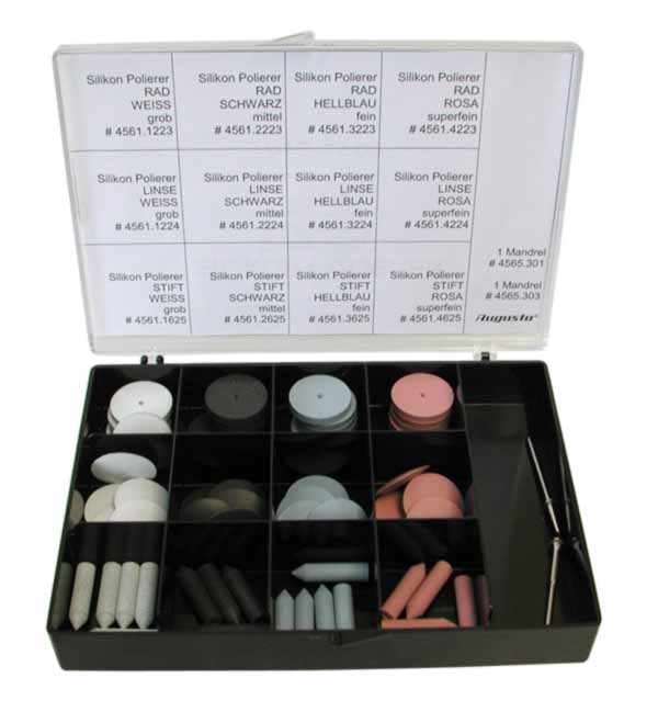 Assortimento di gommini abrasivi in silicone