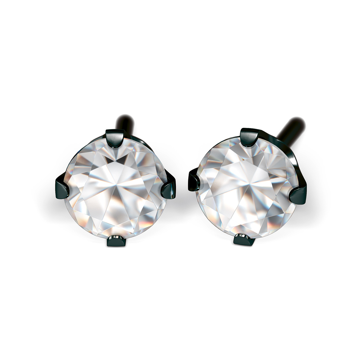 System 75 ear studs, black