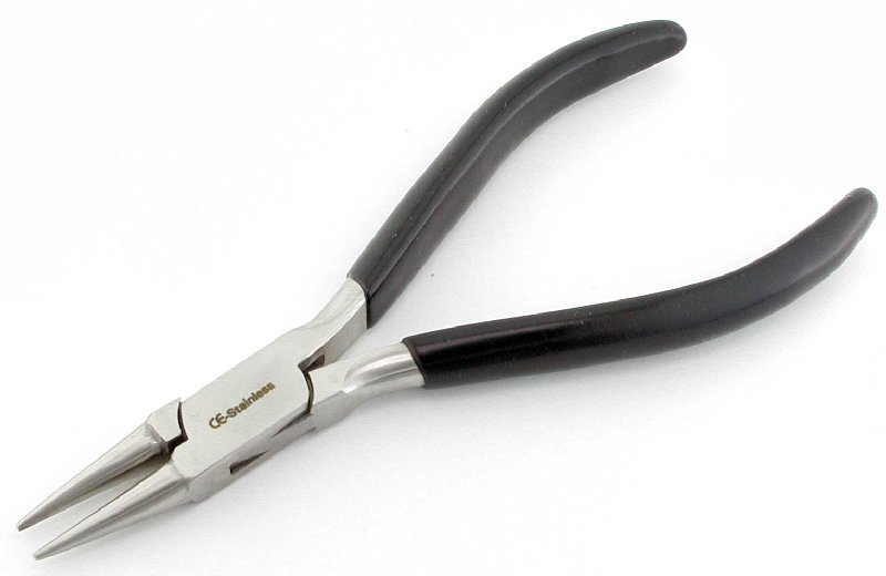 Pinza becchi tondi lisci, senza molla, 130 mm Pinza becchi tondi lisci, senza molla, 130 mm