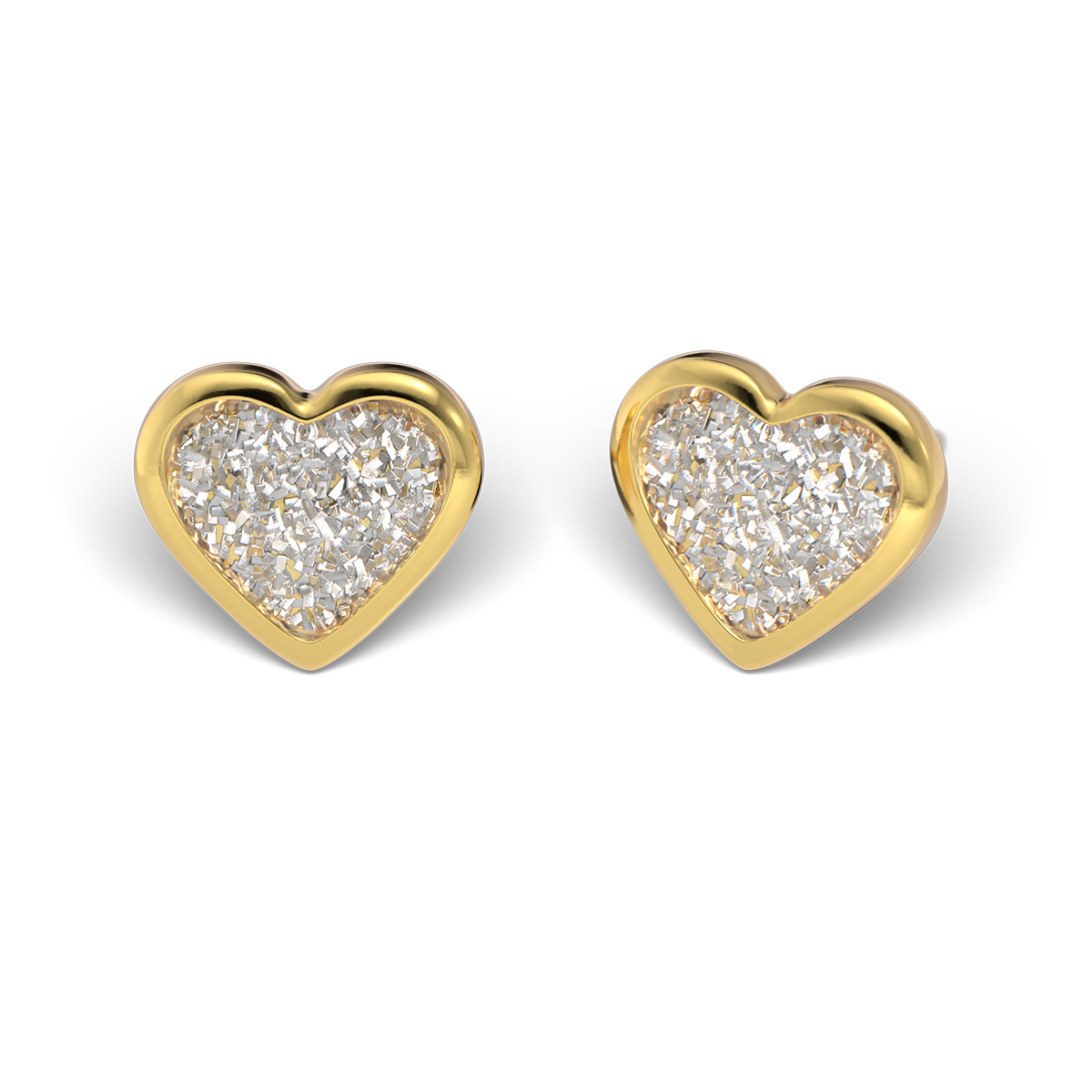 System 75 ear studs, gold plated