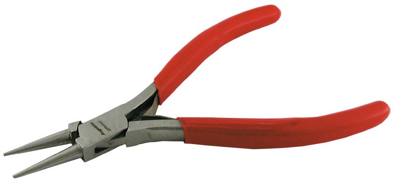 Pinza becchi tondi lisci, con molla, 115 mm Pinza becchi tondi lisci, con molla, 115 mm