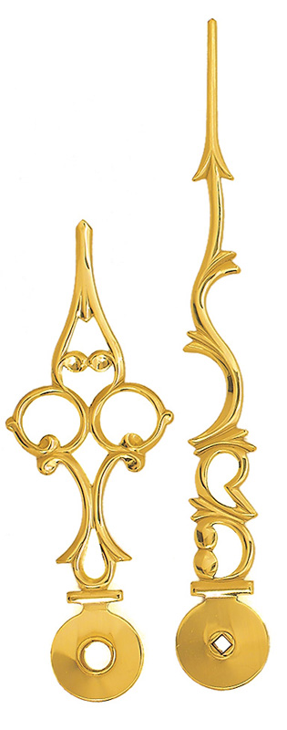 Lancette per movimenti meccanici, gialle 103/72 mm Lancette per movimenti meccanici, gialle 103/72 mm