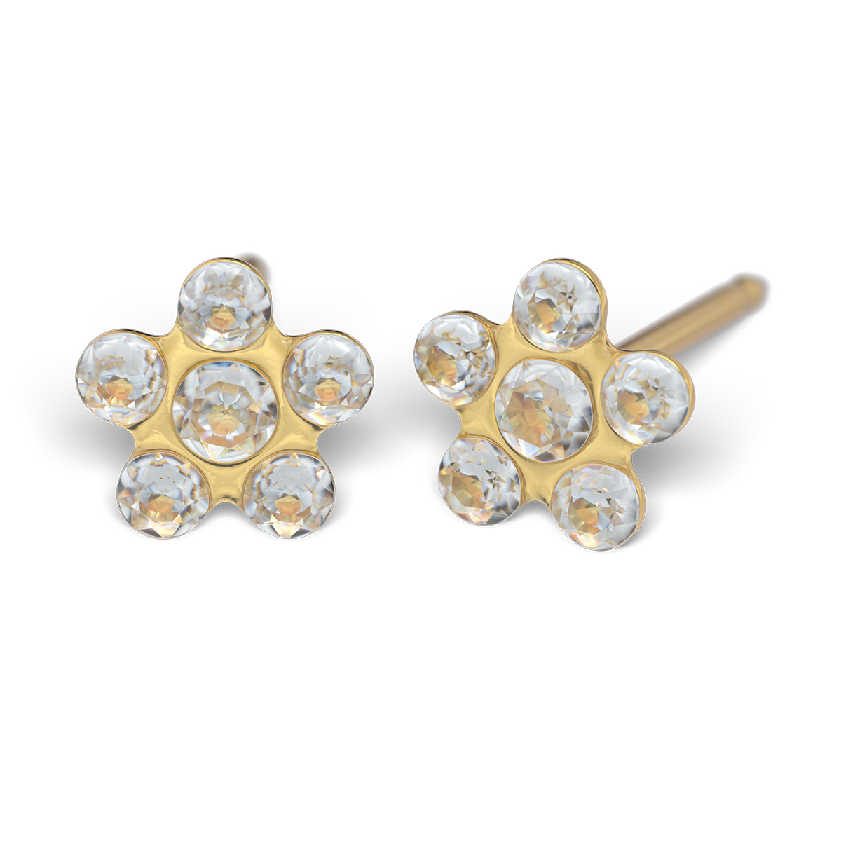 System 75 ear studs, gold plated