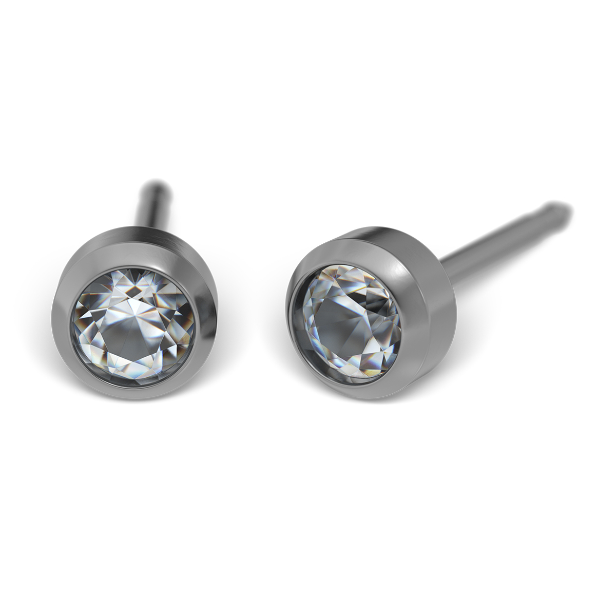 System 75 ear studs, titanium