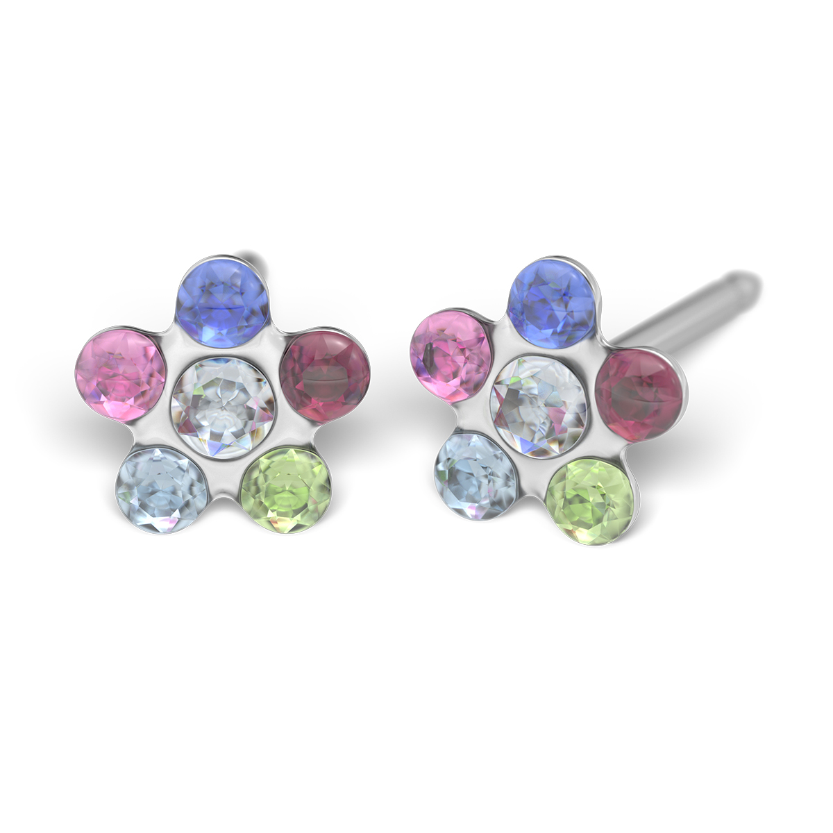 System 75 ear studs, white System 75 ear studs, white