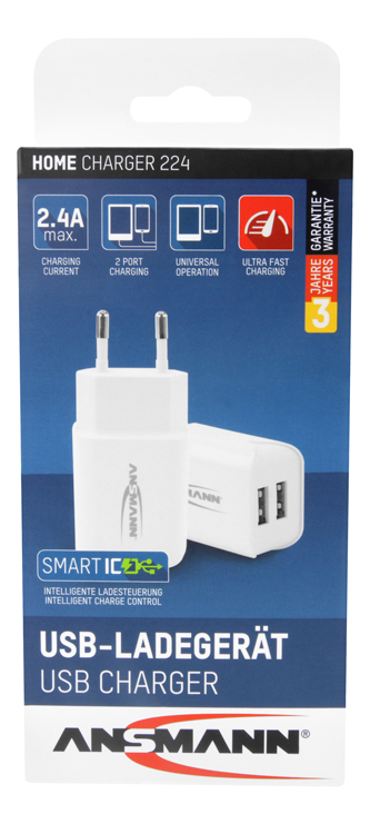 5657_H2 ANSMANN carica batterie con 2 porte USB