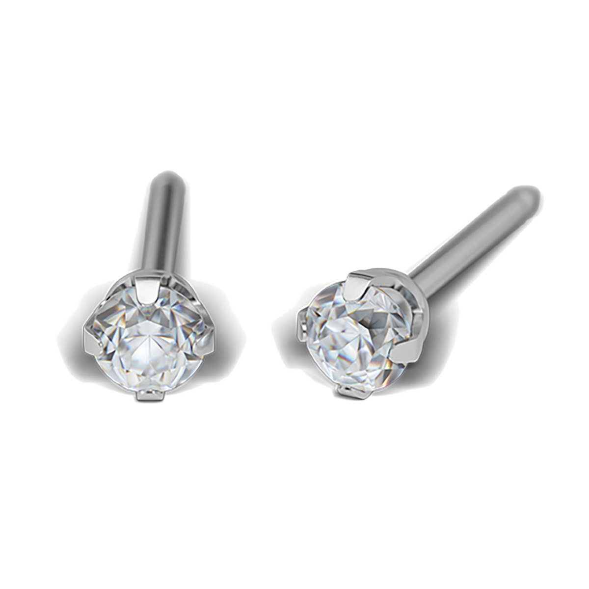 System 75 ear studs, white