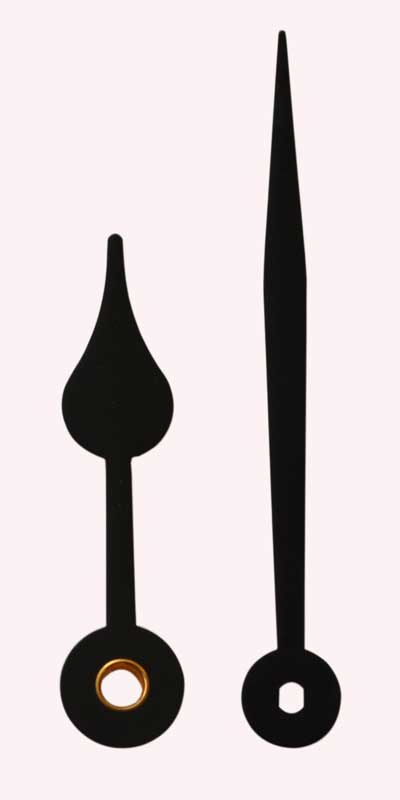 Großuhrzeiger schwarz 100/74 mm Großuhrzeiger schwarz 100/74 mm