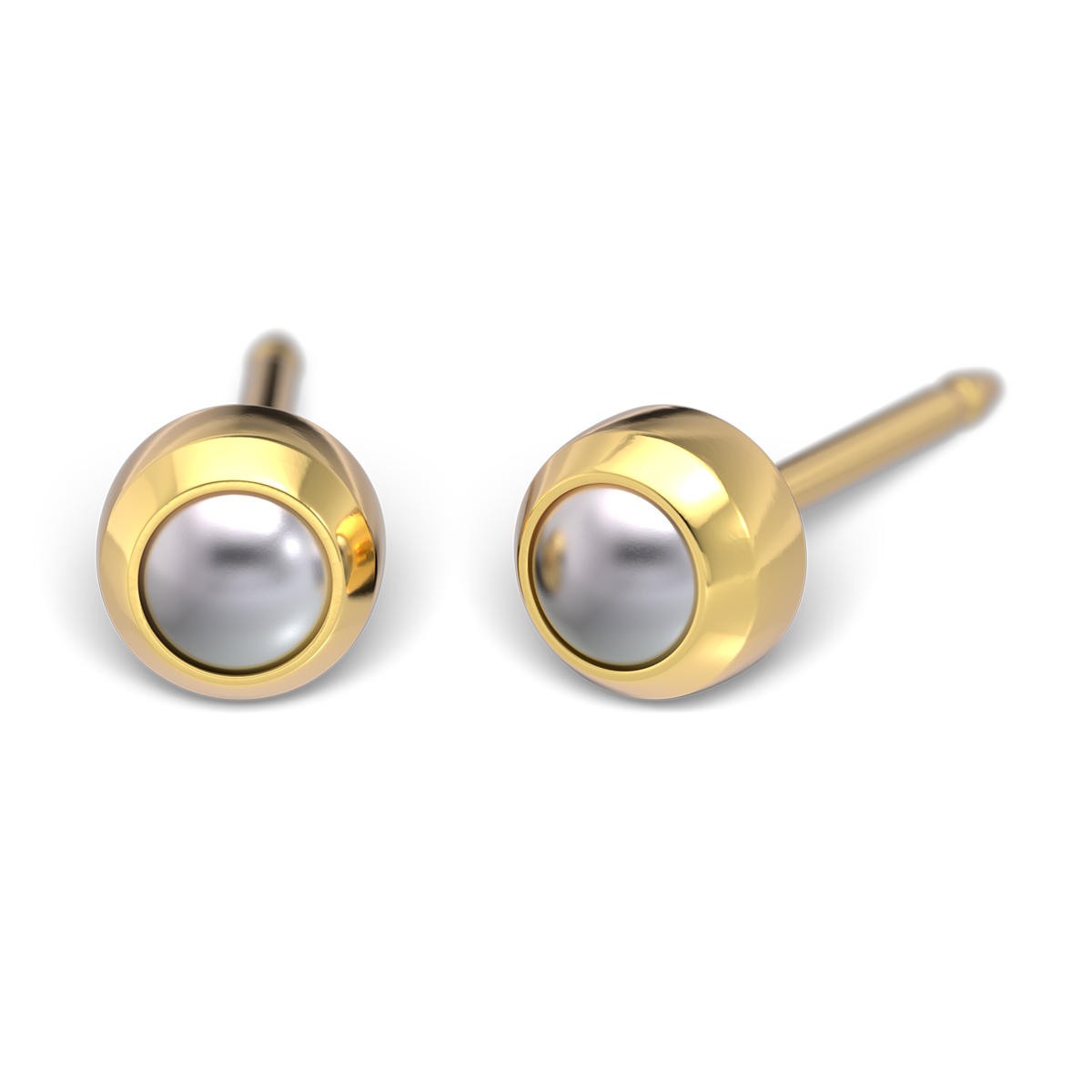 System 75 ear studs, gold plated