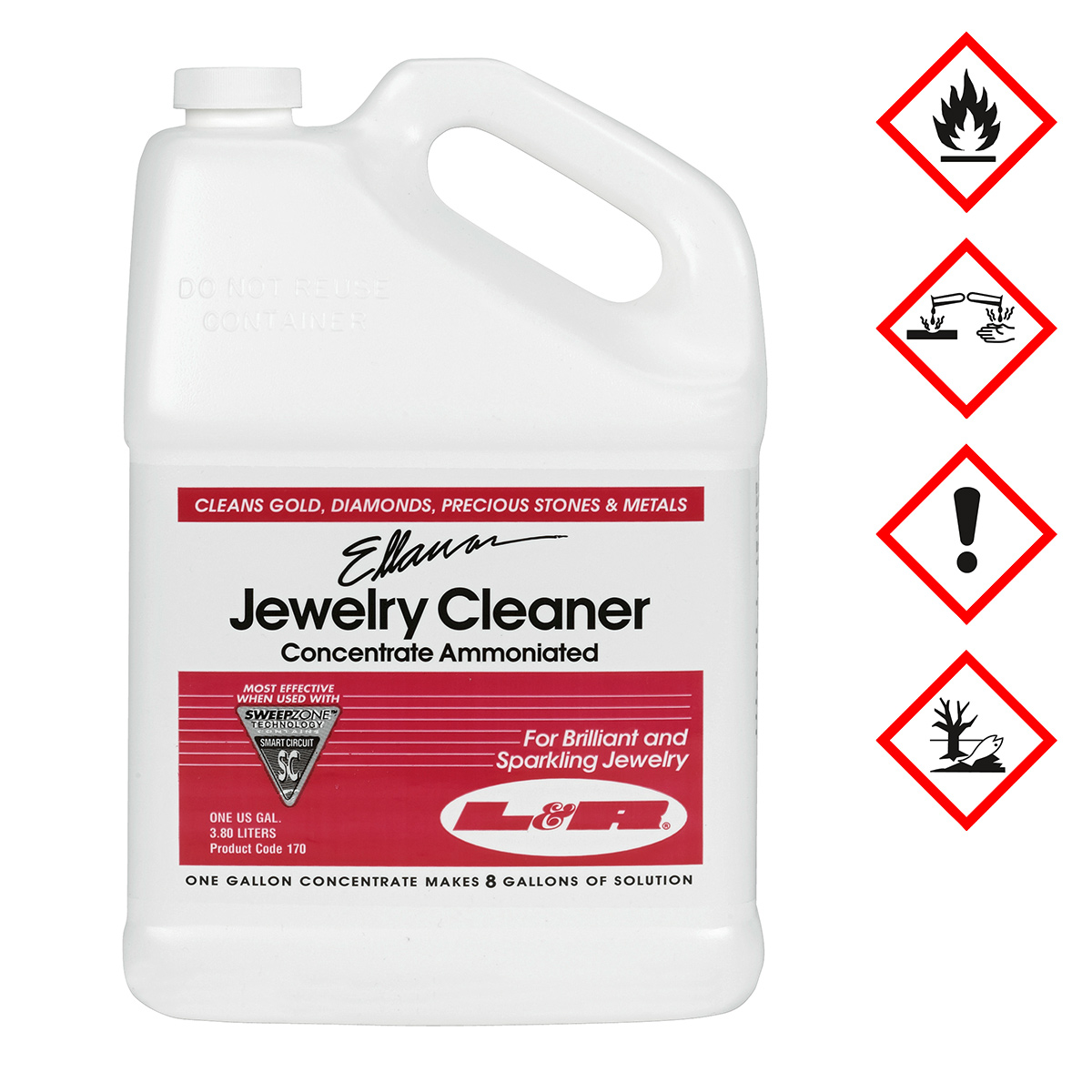 Liquido di lavaggio L&R #170 concentrato, per gioielli con ammoniaca