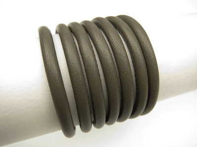 Cordoncino di nappa con anima, tondo con cucitura, Ø 4 mm, grigio Cordoncino di nappa con anima, tondo con cucitura, Ø 4 mm, grigio