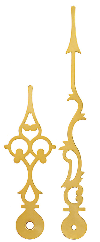 Großuhrzeiger gelb 160/100 mm