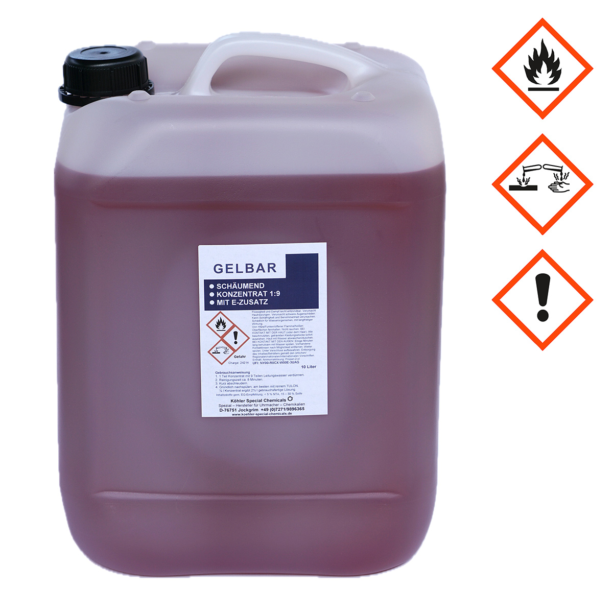 Watch cleaning solution Gelbar concentrate 1:9