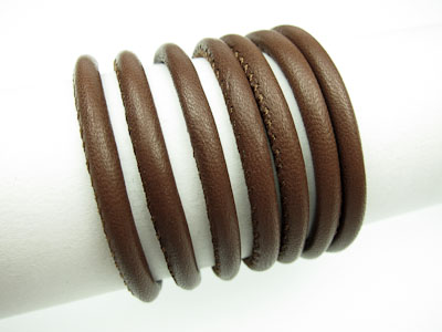 Cordoncino di nappa con anima, tondo con cucitura, Ø 4 mm, marrone scuro Cordoncino di nappa con anima, tondo con cucitura, Ø 4 mm, marrone scuro