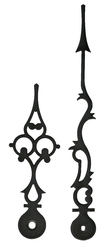 Clock hand black 160/100 mm