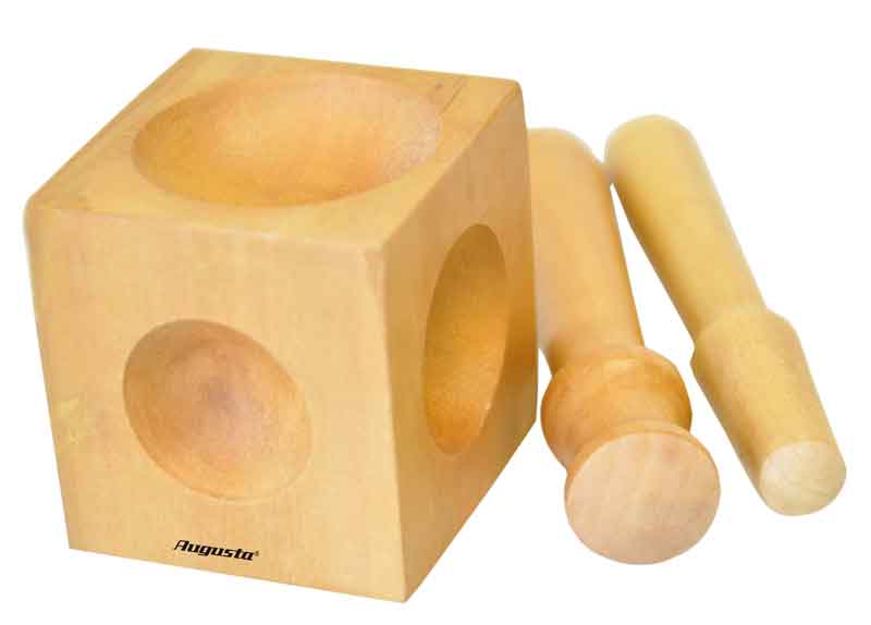 Wooden Dapping block with 2 punches