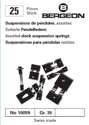 Bergeon clocks suspension springs