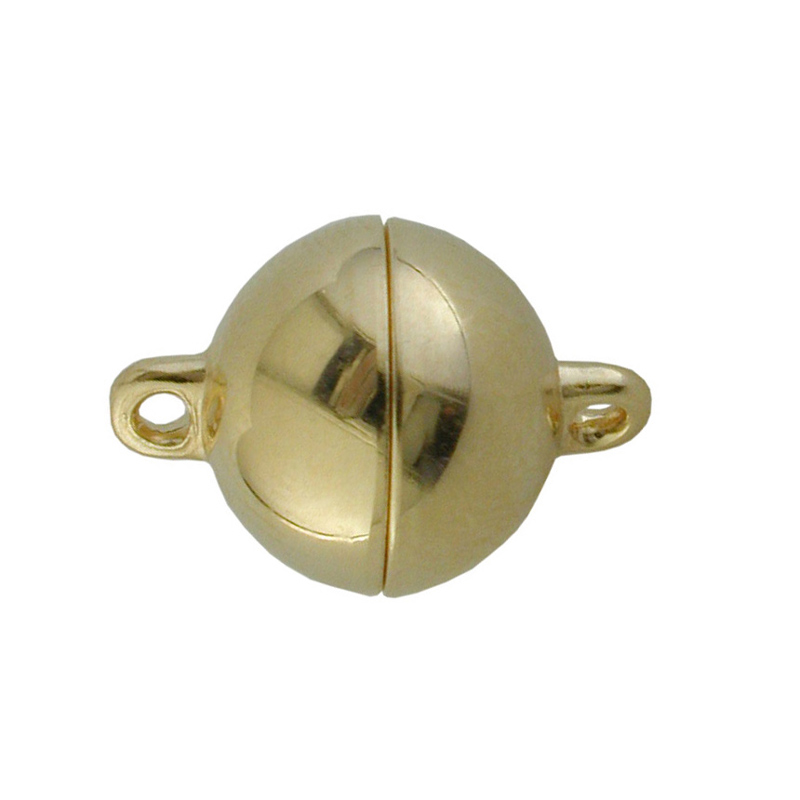 Magnetic clasps, ball gold 585