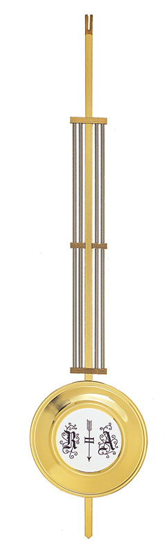 Pendolo a lira in ottone, completo 440 MM