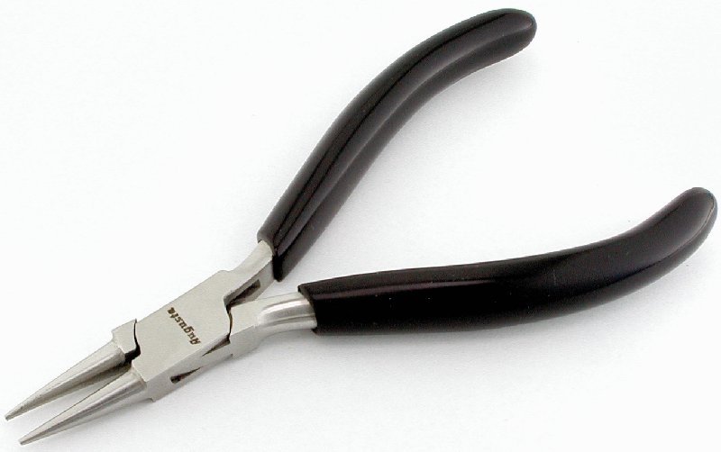 Pinza becchi tondi lisci, senza molla, 115 mm