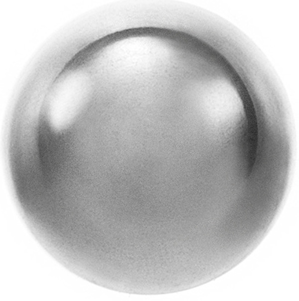 System 75 ear studs, 18 ct yellow gold white rhodium plated