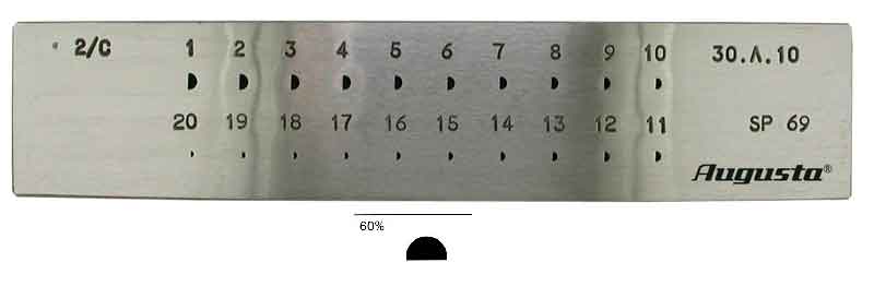 Drawplate half-round Ø 6.0 - 3.0 mm