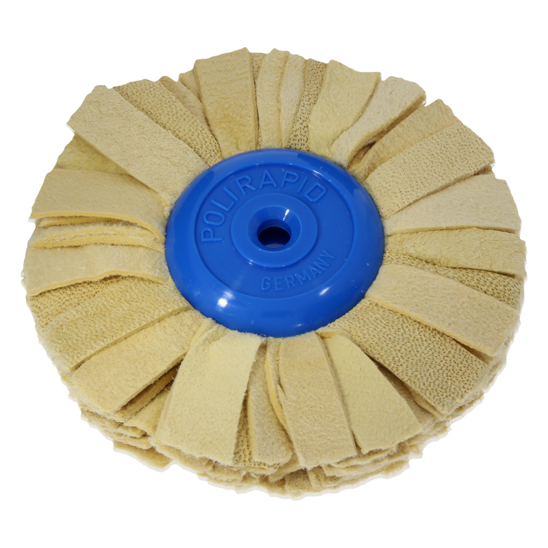 4567_21 Spazzola circolare a strisce di pelle scamosciata