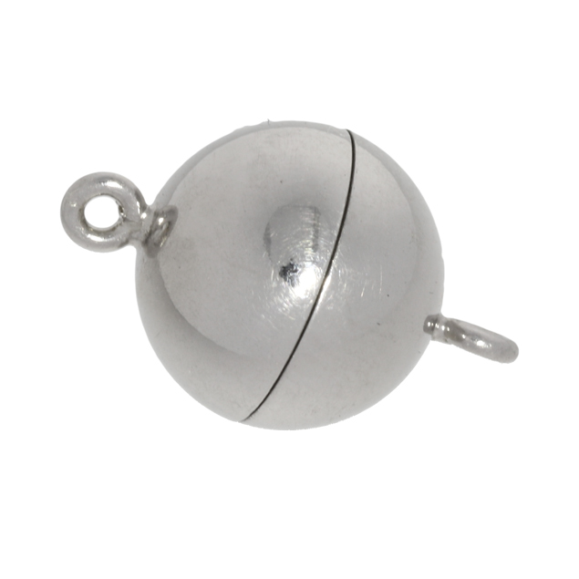 Magnetic clasps, ball silver Magnetic clasps, ball silver