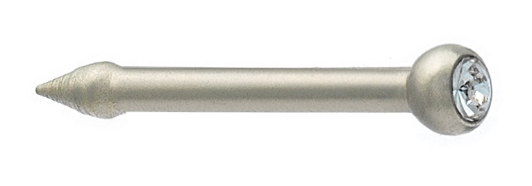 Nose piercing stud, titanium champagne