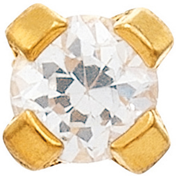 System 75 ear studs, 18 ct yellow gold