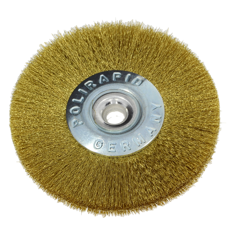 Lathe brush narrow brass wire Ø 50 mm