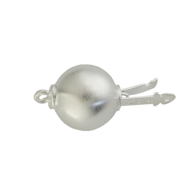 Ball clasps matt and polished silver Ball clasps matt and polished silver