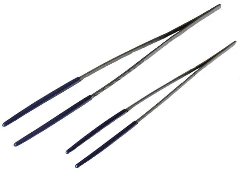 Set di pinzette con punte ricoperte PVC