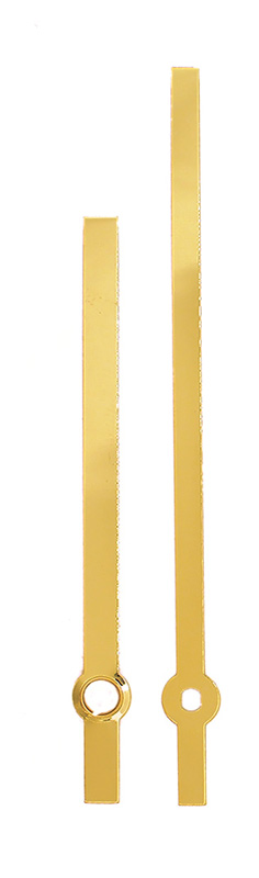 Lancette per movimenti al quarzo, gialle, 95/72 mm