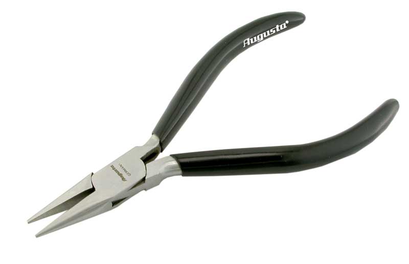 Pinza becchi piatti a punta, lisci, senza molla, 130 mm Pinza becchi piatti a punta, lisci, senza molla, 130 mm