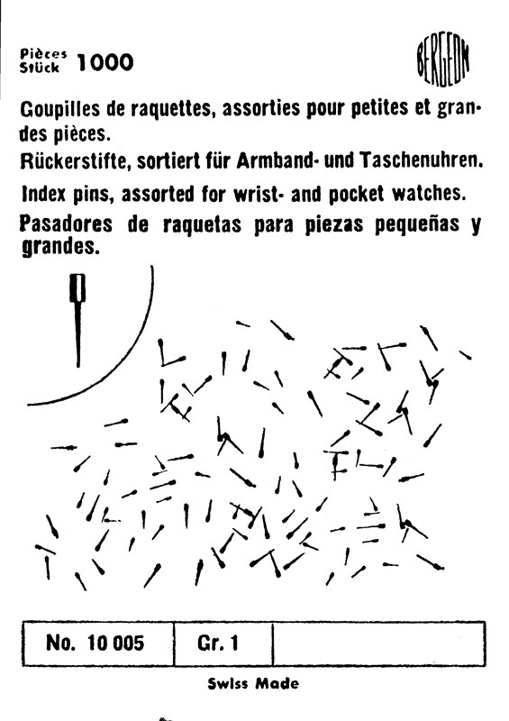Regulator pins for pocket watches
