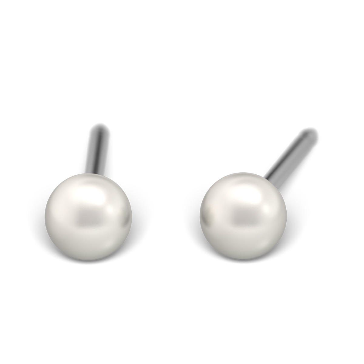 System 75 ear studs, white