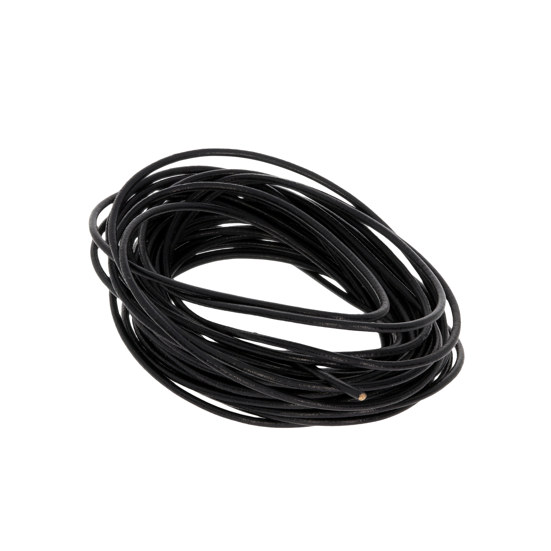 Cordoncino di cuoio 1,5 mm nero, 5 m