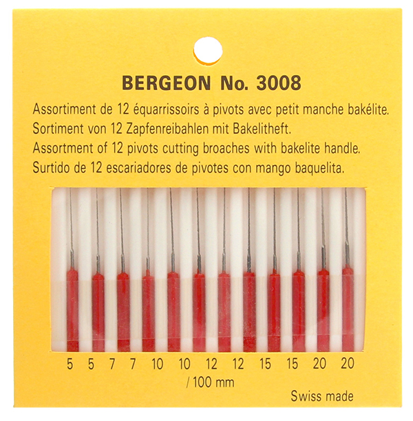 Bergeon Sortiment Zapfenreibahlen mit Heft
