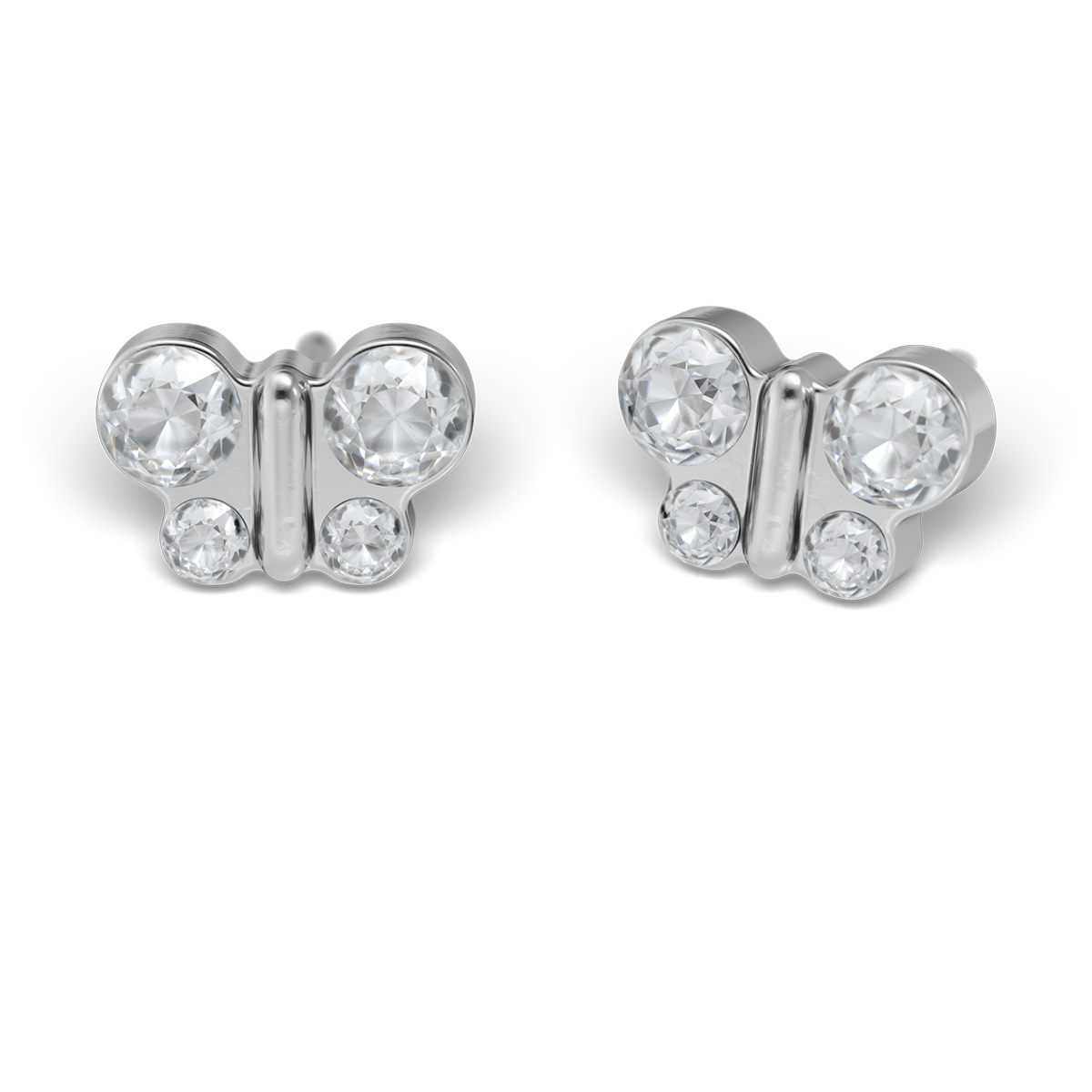 System 75 ear studs, white