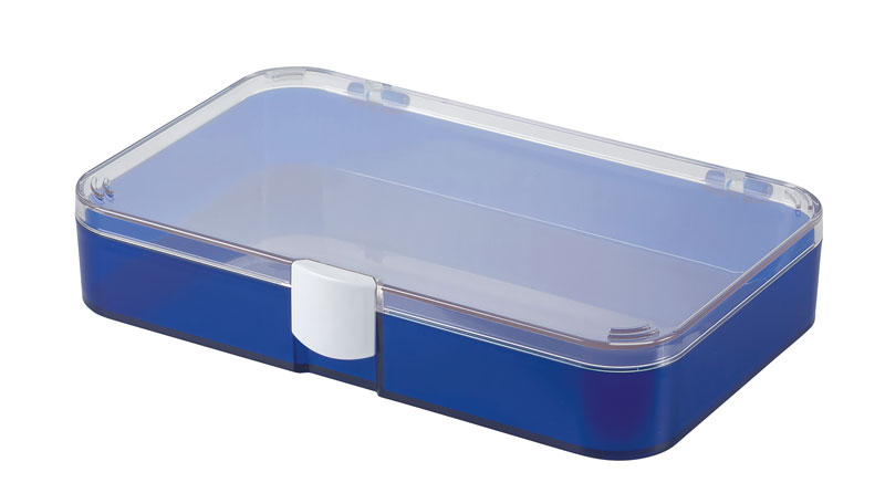 Scatola blu in plastica