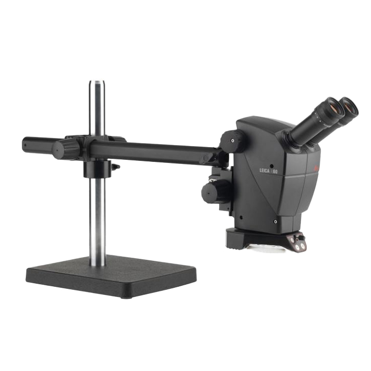 Stereomicroscopio LEICA A60S con braccio orientabile e luce ad anello