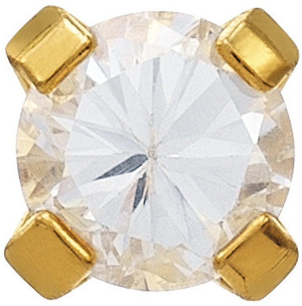 System 75 ear studs, 18 ct yellow gold