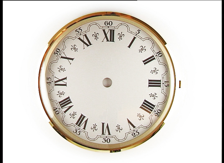 Quadrante con numeri romani, bianco Ø 160 mm