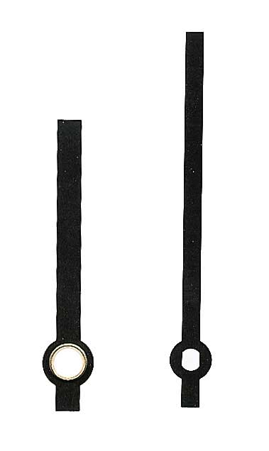 Lancette per movimenti al quarzo, nere, 55/40 mm