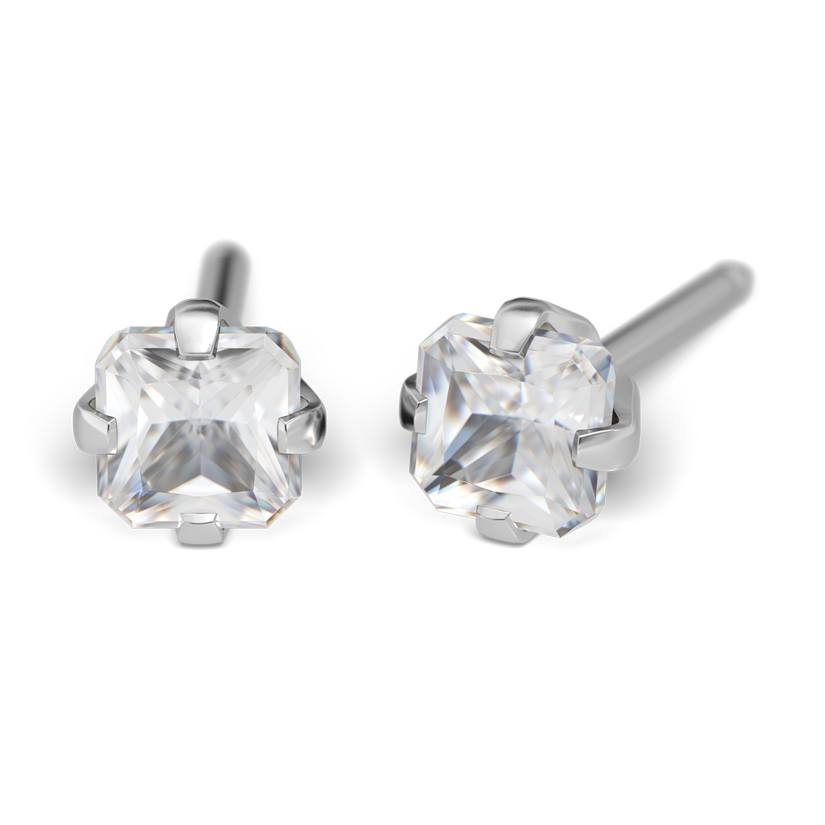 System 75 ear studs, white