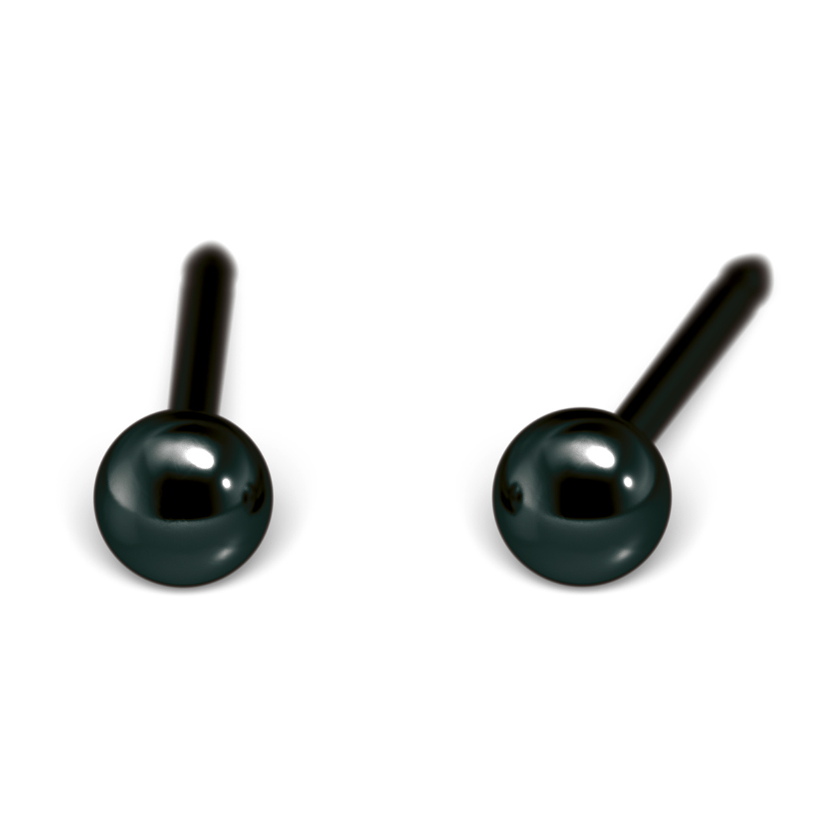 System 75 ear studs, black